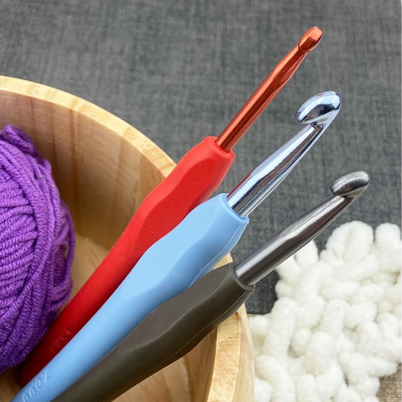 Hobekoee Size H/5mm Crochet Hook Ergonomic Handle for Arthritic Hands