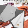 6 paños de limpieza de joyas de plata, paños de
