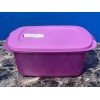 Tupperware Crystalwave Container 7cup / 1.7L Rectangular MicroFlash Mulberry New