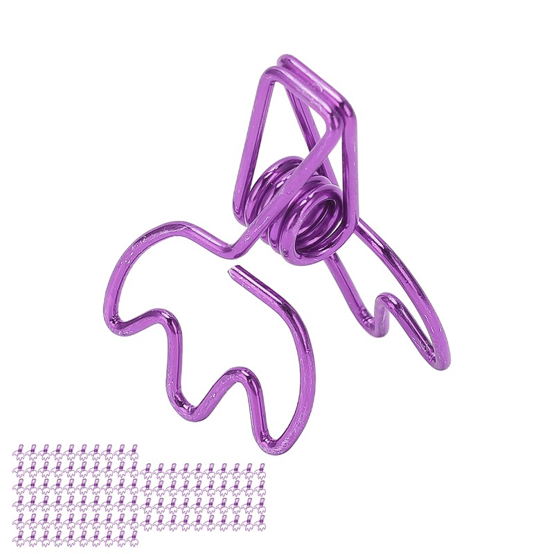 100Pcs Crown Shape Paper Clips Cartoon Cute Metal Binder Clips
