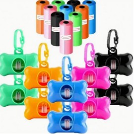 Dog Waste Bag Rolls, 30 Bags, Assorted Colours, Easy Tear