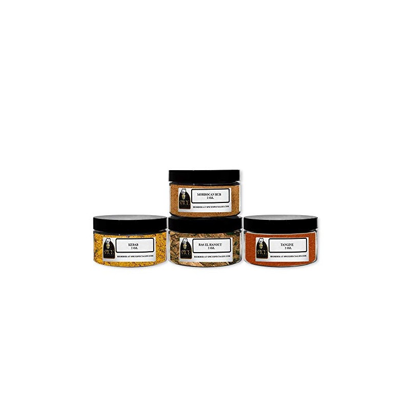 Moroccan Assortment Set - Contains: 4 Assorted Plastic Jars (1