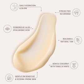 SOLSKIN Gradual Tanning Moisturiser with Aloe, Hyaluronic Acid & Vitamin E, Hydrating Daily Body Lotion for Sensitive Skin, Buildable | 200 ml (Fair to Medium)