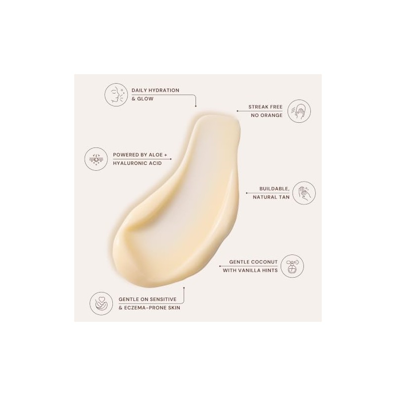 SOLSKIN Gradual Tanning Moisturiser with Aloe, Hyaluronic Acid & Vitamin