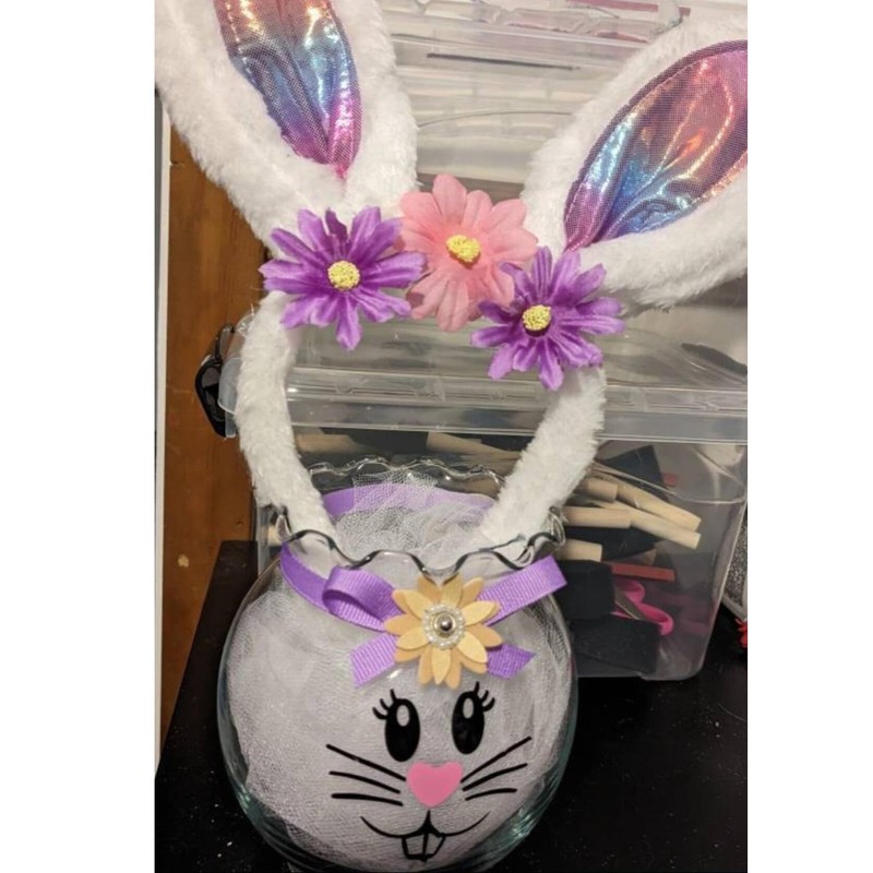 18 Pcs Easter Bunny Face Vinyl Decals - Bunny Faces