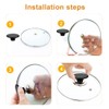Universal Stainless Steel Replacement Knob Handles, 2 Pcs Pot Lid