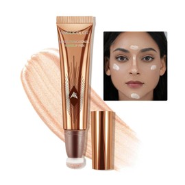Anglicolor Iluminador De Cara En Barra, Iluminador De Barra Maquillaje Beauty Wand, Face Highlighter Stick Con Aplicador De Almohadilla Suave (#01)