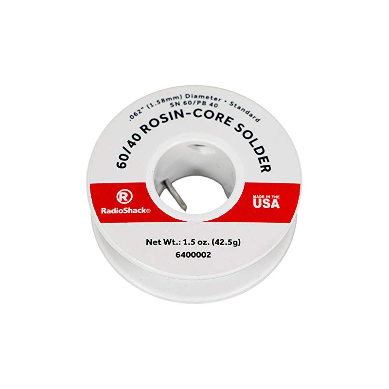 RadioShack SnPb 60/40 Rosin-Core Solder, 0.062" Diameter - 1.5 oz.