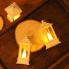 6PCS Ramadan Decorative Lights House Shape Plastic Wind Light Fireplace
