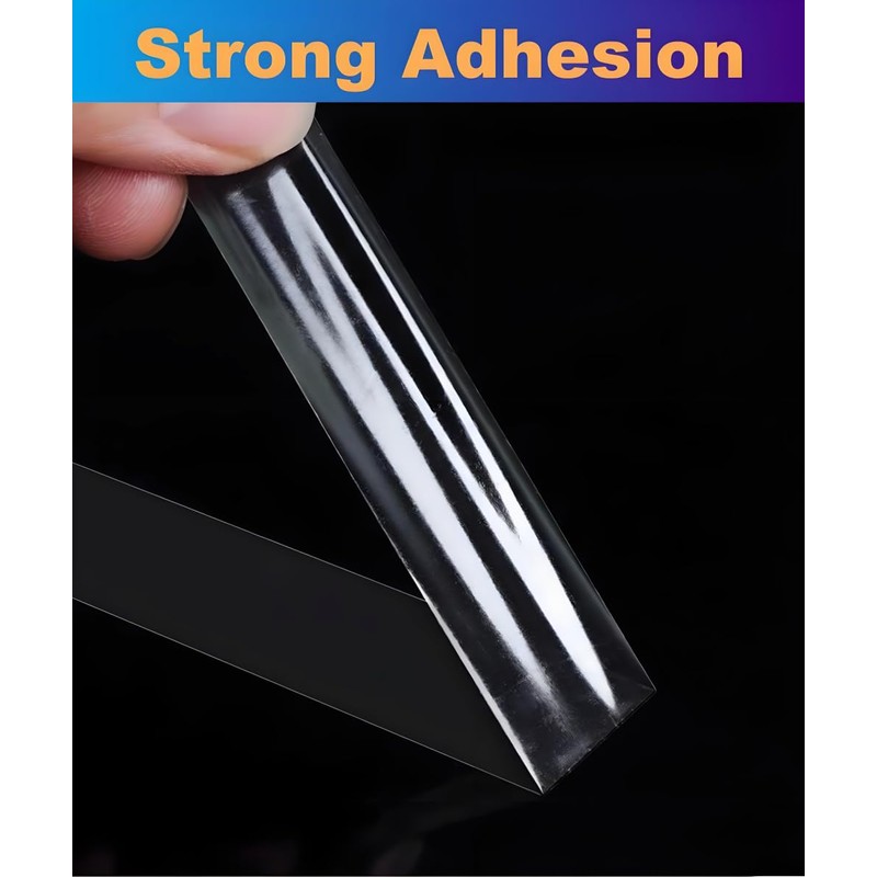 Super Thin Double Sided Adhesive Tape 1Inch x 66Feet Transparent