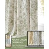 jinchan Blackout Linen Blend Curtains Floral Curtains for Living Room
