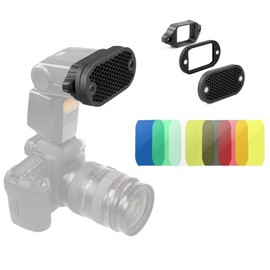 Selens Magnetic Color Filter + Reflector Honeycomb Grid Kit 7 Colors for Flash/Strobe MN-BK