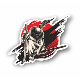 AMA SHOP SAMURAI JAPANESE Warrior MOD.1 PVC WALL DECALCOMANIES CAR MOTORCYCLE HELMET CAMPER