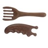 Baluue 2pcs Natural Wood Hair Care Tool with Comfortable Handle