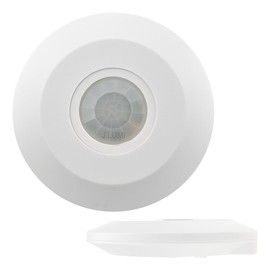 J.LUMI YCA1050 PIR Motion Sensor Light Switch, 85-265V AC 2000W, Ceiling Mount Motion Sensor Ceiling Motion Sensor Switch, PIR Occupancy Sensor, Slim Profile, White