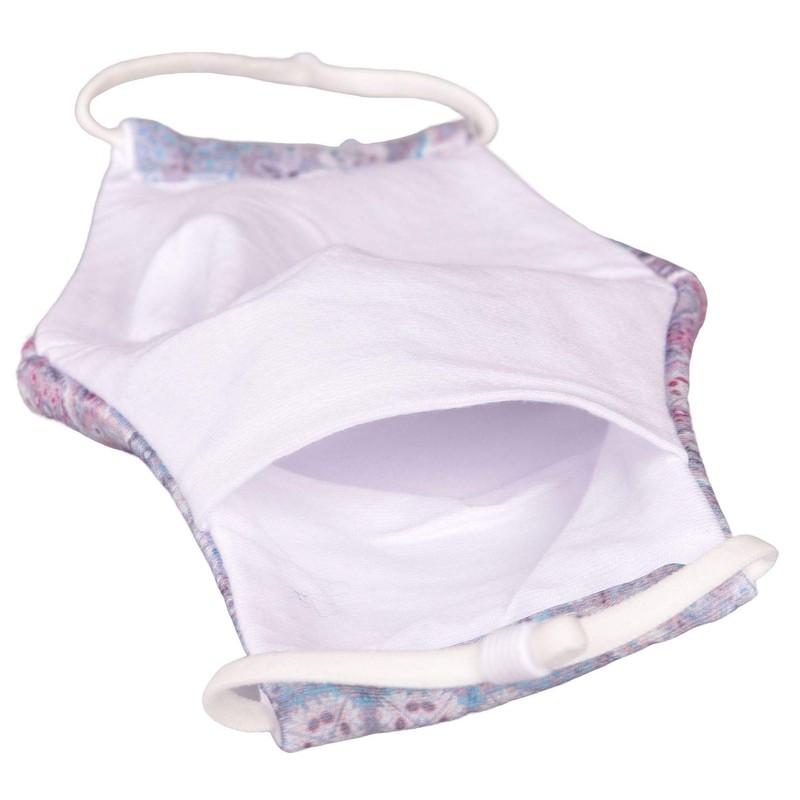 styleBREAKER Unisex Fabric Mask with Ethnic Circles Pattern, Double Layer,