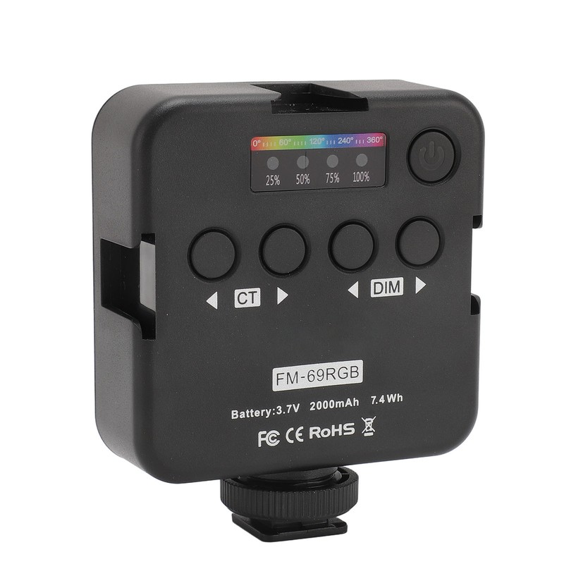 RGB Video Light 2000mAh Type C Rechargeable Portable Photography Selfie