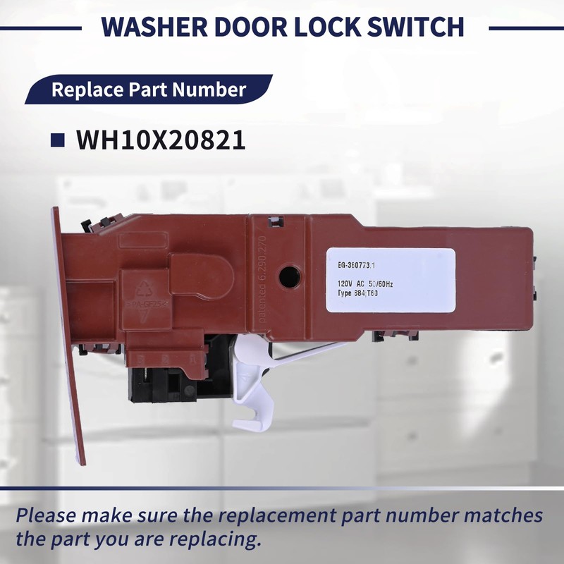 Magimaker Washer Door Lock Switch Assembly WH10X20821 Compatible with GE
