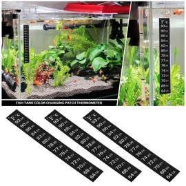 The Lord of the Tools Pack of 10 Aquarium Sew-On Thermometers, 130 x 18 mm, Aquariums, Colour-Changing Thermometers, Stick-On Colour Changing Thermometers