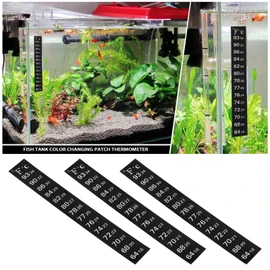 The Lord of the Tools Pack of 10 Aquarium Sew-On Thermometers, 130 x 18 mm, Aquariums, Colour-Changing Thermometers, Stick-On Colour Changing Thermometers
