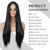 WIGER Long Black Wigs Natrual Black 1B Straight Black Hair