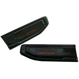 Pair Set Turbo Diesel Emblems Side Vent Logo Compatible with 2020-2025 Sierra 1500 Dura-max Turbo Diesel Badge Kit 86532091 (Glossy Black)