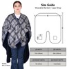 forestfish Wearable Blanket Poncho With Pockets And Buttons, Flannel Shawl