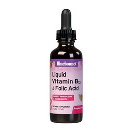 Bluebonnet Nutrition Liquid Vitamin B1 & Folic Acid, for Energy Boost, Soy-Free, Gluten-Free, Dairy-Free, Vegan, 400 mcg of Folic Acid & 1000 mcg of V