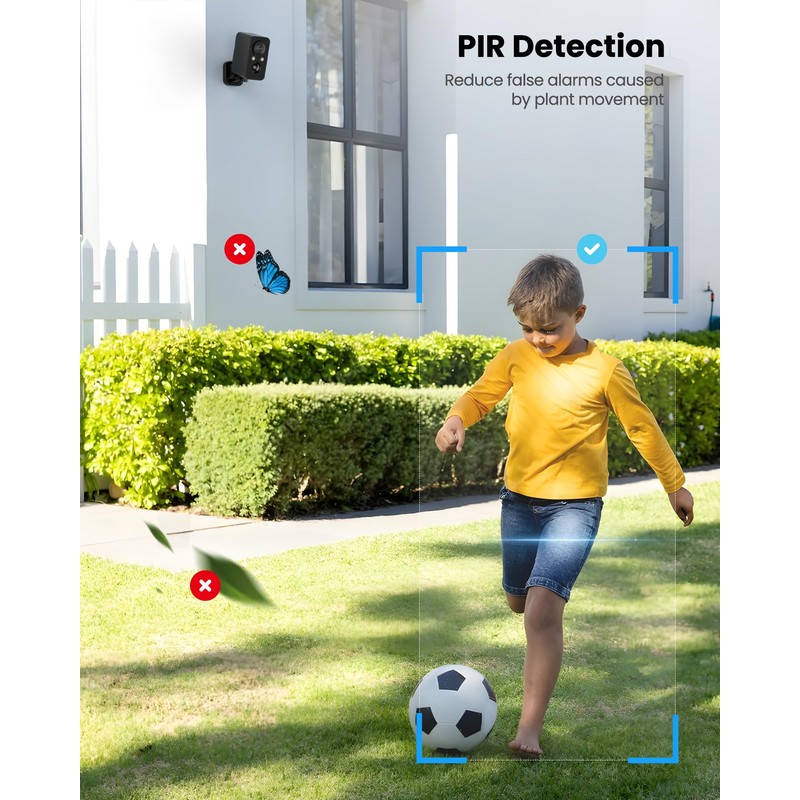Caméra Extérieur WiFi BECAMSO 2K - Surveillance Sans Fil Avec Détection Mouvement Et Vision Nuit Couleur