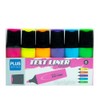 Plus Office Slanted Tip Highlighters Neon Fluorescent Water Based Marker