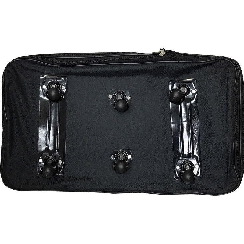 BLACK 40" Polyester Expandable Rolling Wheeled Duffel Bag, Spinner Suitcase,