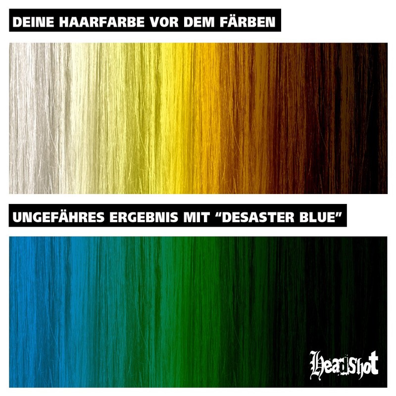 Headshot Desaster Blue Semi-Permanent Hair Colour 150 ml