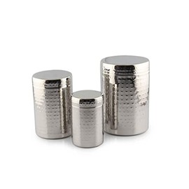 Hammered Shiny finish Stainless Hammered Canister