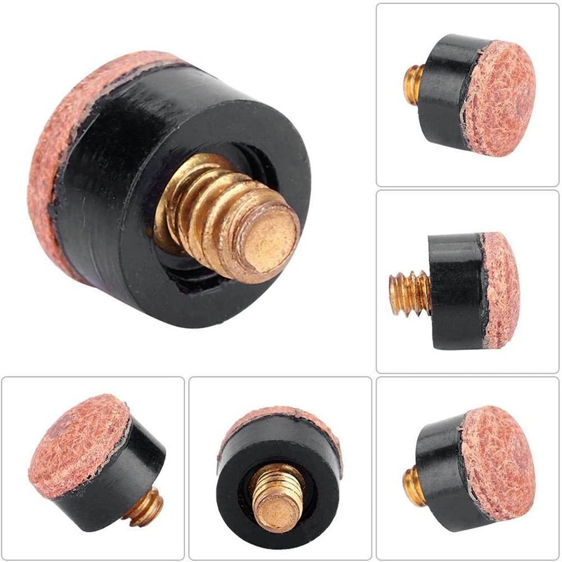 LATRAT 20 Stück 10 mm Feste Bits Billardqueue Ersatzschrauben für