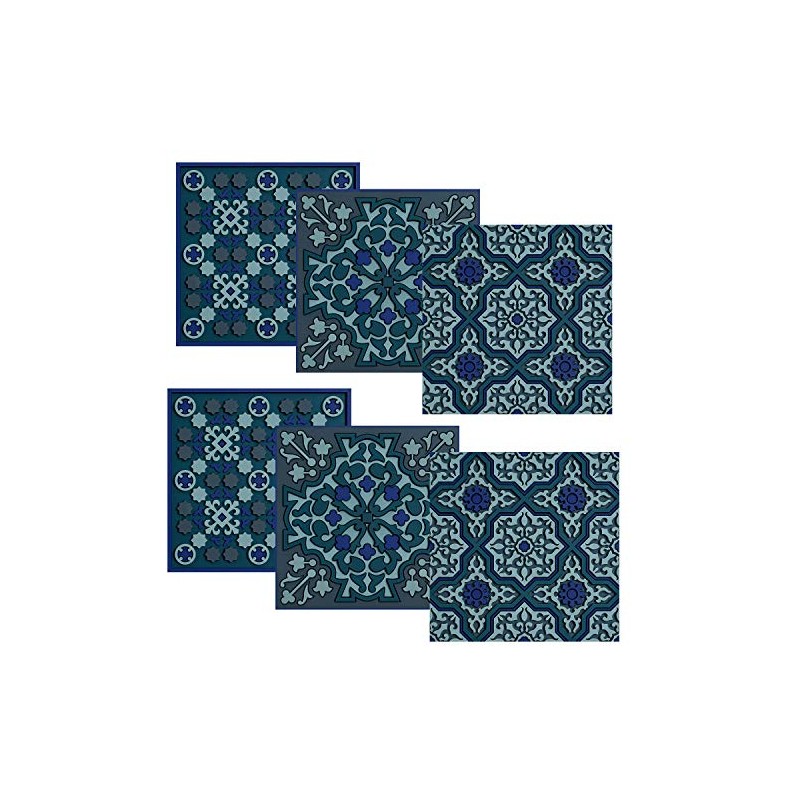 Images d´Orient 6 Glass Coasters PVC Heat Resistant Washable Oriental