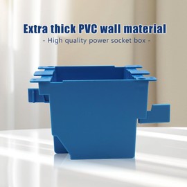 XGGYA 2-Gang Old Work Box,Blue,Plastic Junction Box for Switches, Old Work 2 Gang Outlet Box with Adjustable Mounting Tabs and Flanges for Residence,ETL Listed,AWG Standard(Pack of 3)
