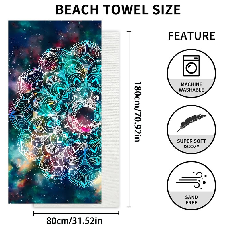 JINGTOPS Strandtuch Groß Microfaser Handtücher Reisehandtuch Schnelltrocknend Leicht Strandhandtuch XXL
