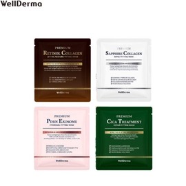 WELLDERMA Fitting Mask Pack 25g*4ea [Retinol Collagen/Cica Treatment Repair/PDRN Exosome Hydro/Sapphire Collagen], Type:PDRN Exosome Hydro