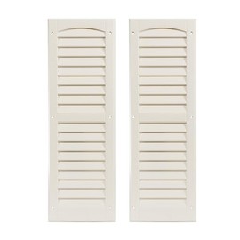 Shed Shutters Louvered 9" W x 27" H for Sheds, Playhouses, and Chicken Coops 1 Pair (Paintable)
