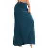 EXCHIC Women's Bohemian Style Print/Solid Elastic Waist Long Maxi Skirt
