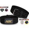 AQF Weight Lifting Nubuck Leather Powerlifting Belt Back Support –