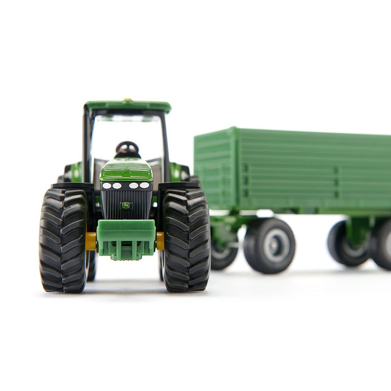 siku 1953 John Deere Tractor with Trailer, 1:50, Metal/Plastic, Green,