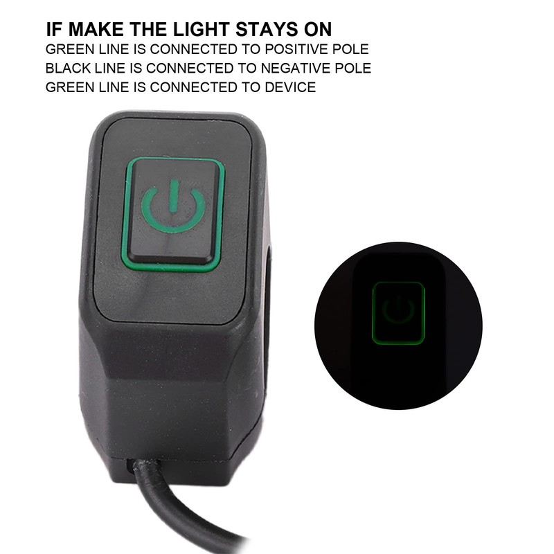 Yctze Motorcycle Handlebar Switch, 22 mm Universal Waterproof Control Button