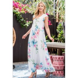 Flowers white floral dress