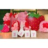 Aerdce Red and White Plaids Arch Backdrop Cover Strawberry Theme
