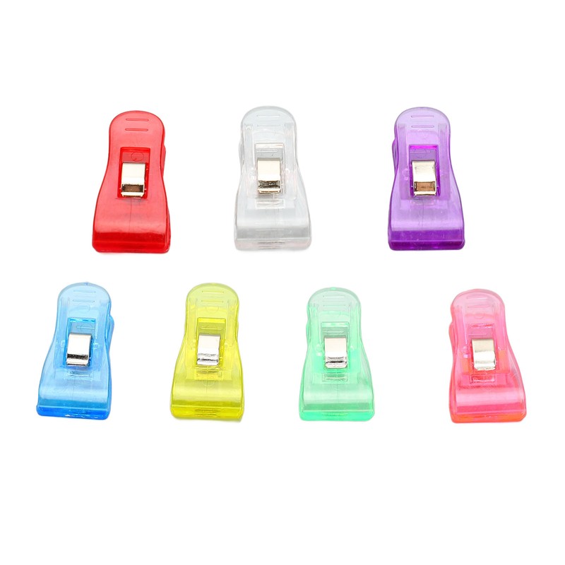 100 Pcs Plastic Clip Colorful Clear Clothespins Photos Crafts Memos