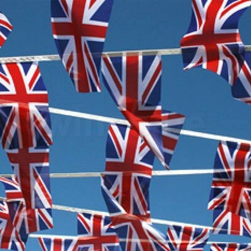 KandyToys Union Jack Flag Bunting - 5 Metres - 10