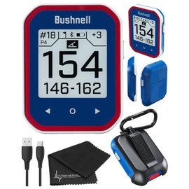 Wearable4U - Bushnell Phantom 3 Slope GPS Golf Green with Slope Technology, Touchscreen, Magnetic Cart Mount with Bundle (Blue & Lens Cloth)