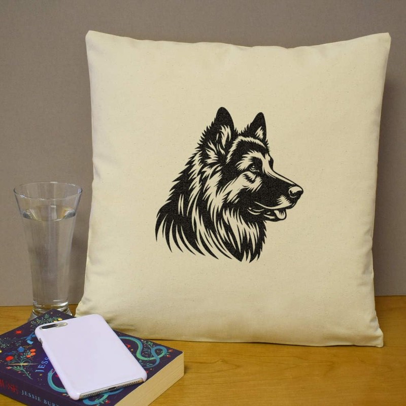 Azeeda 40cm x 40cm 'German Shepherd Dog Side-View' Canvas Cushion