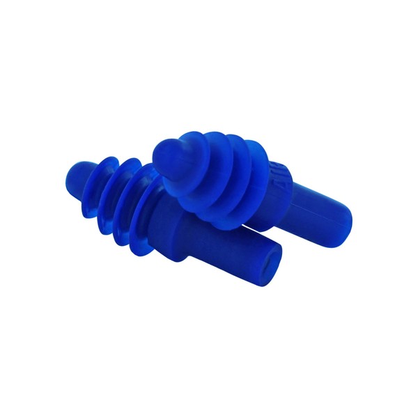 Howard Leight by Honeywell Airsoft Flanged Reusable Earplugs, 100-Pairs (DPAS-1), Blue